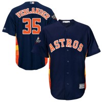 Houston Astros #35 Justin Verlander Navy Blue New Cool Base 2019 World Series Bound Stitched MLB Jersey