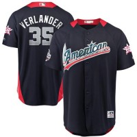 Houston Astros #35 Justin Verlander Navy Blue 2018 All-Star American League Stitched MLB Jersey