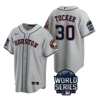 Houston Houston Astros #30 Kyle Tucker Men's Nike 150th Anniversary 2021 World Series Game MLB Jersey - Gray