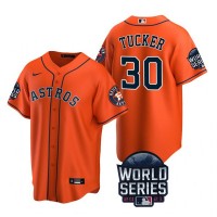 Houston Houston Astros #30 Kyle Tucker Men's Nike 150th Anniversary 2021 World Series Game MLB Jersey - Orange