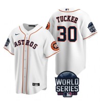 Houston Houston Astros #30 Kyle Tucker Men's Nike 150th Anniversary 2021 World Series Game MLB Jersey - White