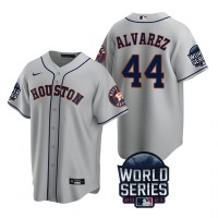 Houston Houston Astros #44 Yordan Alvarez Men's Nike 150th Anniversary 2021 World Series Game MLB Jersey - Gray
