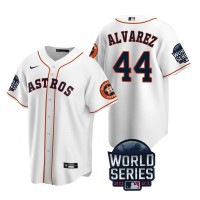 Houston Houston Astros #44 Yordan Alvarez Men's Nike 150th Anniversary 2021 World Series Game MLB Jersey - White