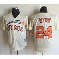 Mitchell And Ness 1971 Houston Astros #24 Jimmy Wynn Cream Throwback Stitched MLB Jersey