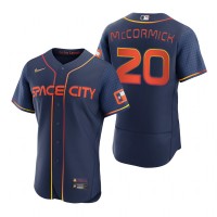 Houston Houston Astros #20 Chas McCormick Navy Men's Nike Authentic 2022 City Connect MLB Jersey