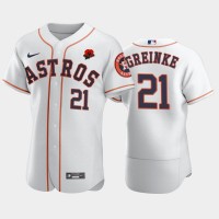 Houston Houston Astros #21 Zack Greinke Men's Nike Authentic 2021 Memorial Day MLB Jersey - White