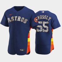 Houston Houston Astros #55 Ryan Pressly Men's Nike Diamond Edition MLB Jersey - Navy