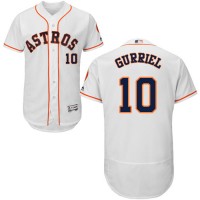 Houston Astros #10 Yuli Gurriel White Flexbase Authentic Collection Stitched MLB Jersey