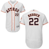 Houston Astros #22 Josh Reddick White Flexbase Authentic Collection Stitched MLB Jersey