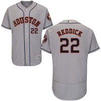 Houston Astros #22 Josh Reddick Grey Flexbase Authentic Collection Stitched MLB Jersey