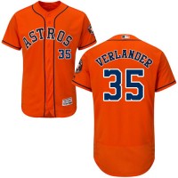 Houston Astros #35 Justin Verlander Orange Flexbase Authentic Collection Stitched MLB Jersey