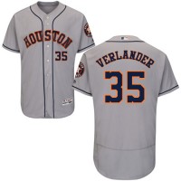Houston Astros #35 Justin Verlander Grey Flexbase Authentic Collection Stitched MLB Jersey