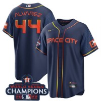 Houston Houston Astros #44 Yordan Alvarez Navy 2022 World Series Champions City Connect Stitched Men's Nike MLB Jersey