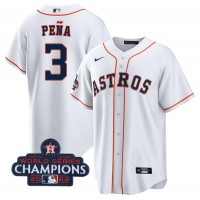 Houston Houston Astros #3 Jeremy Pena White 2022 World Series Champions Cool Base Stitched Men's Nike MLB Jersey