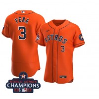 Houston Houston Astros #3 Jeremy Pena Orange 2022 World Series Champions Flex Base Stitched Men's Nike MLB Jersey