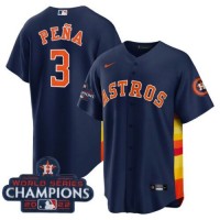 Houston Houston Astros #3 Jeremy Pena Navy 2022 World Series Champions Cool Base Stitched Men's Nike MLB Jersey