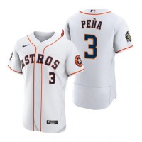 Houston Houston Astros #3 Jeremy Pena White 2022 World Series Flex Base Stitched Men's Nike MLB Jersey