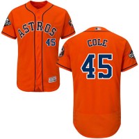 Houston Astros #45 Gerrit Cole Orange Flexbase Authentic Collection 2019 World Series Bound Stitched MLB Jersey