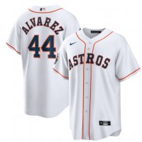 Houston Houston Astros #44 Yordan Alvarez White 2022 World Series Home Stitched Men's Nike MLB Jersey