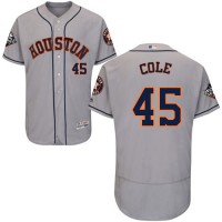 Houston Astros #45 Gerrit Cole Grey Flexbase Authentic Collection 2019 World Series Bound Stitched MLB Jersey