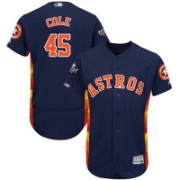 Houston Astros #45 Gerrit Cole Navy Blue Flexbase Authentic Collection 2019 World Series Bound Stitched MLB Jersey