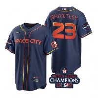 Houston Houston Astros #23 Michael Brantley Navy 2022 World Series Champions Men's Nike Game City Connect MLB Jersey