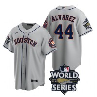 Houston Houston Astros #44 Yordan Alvarez Men's Nike 150th Anniversary 2022 World Series Game MLB Jersey - Gray