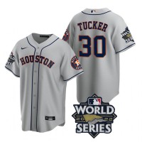 Houston Houston Astros #30 Kyle Tucker Men's Nike 150th Anniversary 2022 World Series Game MLB Jersey - Gray