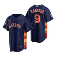 Houston Houston Astros #9 Christian Vazquez Men's Nike 2021 World Series Game MLB Jersey - Navy