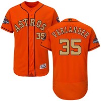 Houston Astros #35 Justin Verlander Orange FlexBase Authentic 2018 Gold Program Cool Base Stitched MLB Jersey