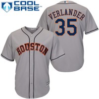 Houston Astros #35 Justin Verlander Grey New Cool Base Stitched MLB Jersey