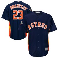 Houston Astros #23 Michael Brantley Navy Blue New Cool Base 2019 World Series Bound Stitched MLB Jersey