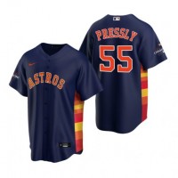 Houston Houston Astros #55 Ryan Pressly Men's Nike 2021 World Series Game MLB Jersey - Navy