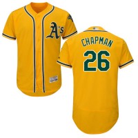 Oakland Athletics #26 Matt Chapman Gold Flexbase Authentic Collection Stitched MLB Jersey