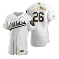 Oakland Oakland Athletics #26 Matt Chapman White Nike Men's Authentic Golden Edition MLB Jersey