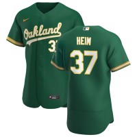 Oakland Oakland Athletics #37 Jonah Heim Men's Nike Kelly Green Alternate 2020 Authentic Player MLB Jersey