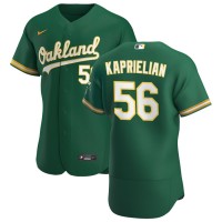 Oakland Oakland Athletics #56 James Kaprielian Men's Nike Kelly Green Alternate 2020 Authentic Player MLB Jersey