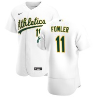 Oakland Oakland Athletics #11 Dustin Fowler Men's Nike White Home 2020 Authentic Player MLB Jersey