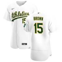 Oakland Oakland Athletics #15 Seth Brown Men's Nike White Home 2020 Authentic Player MLB Jersey
