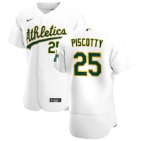 Oakland Oakland Athletics #25 Stephen Piscotty Men's Nike White Home 2020 Authentic Player MLB Jersey