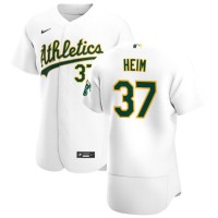 Oakland Oakland Athletics #37 Jonah Heim Men's Nike White Home 2020 Authentic Player MLB Jersey
