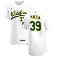 Oakland Oakland Athletics #39 Vimael Machin Men's Nike White Home 2020 Authentic Player MLB Jersey