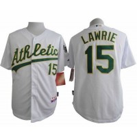 Oakland Athletics #15 Brett Lawrie White Cool Base Stitched MLB Jersey