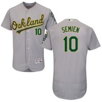 Oakland Athletics #10 Marcus Semien Grey Flexbase Authentic Collection Stitched MLB Jersey