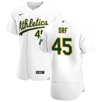 Oakland Oakland Athletics #45 Nate Orf Men's Nike White Home 2020 Authentic Player MLB Jersey