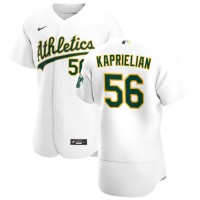 Oakland Oakland Athletics #56 James Kaprielian Men's Nike White Home 2020 Authentic Player MLB Jersey