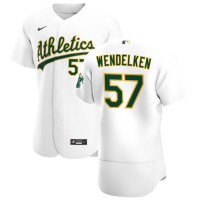 Oakland Oakland Athletics #57 J.B. Wendelken Men's Nike White Home 2020 Authentic Player MLB Jersey