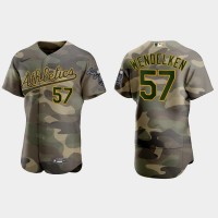 Oakland Oakland Athletics #57 J.B. Wendelken Men's Nike 2021 Armed Forces Day Authentic MLB Jersey -Camo