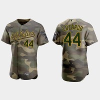 Oakland Oakland Athletics #44 Jesus Luzardo Men's Nike 2021 Armed Forces Day Authentic MLB Jersey -Camo