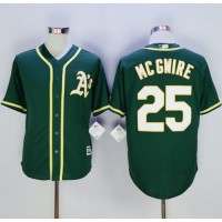 Oakland Athletics #25 Mark McGwire Green New Cool Base Stitched MLB Jersey